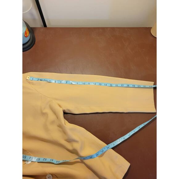 Melrose Collectibles Butterscotch shell buttons Silk Blazer Jacket Women's 12P - Picture 15 of 15